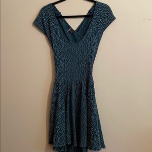 Green dress with cross back